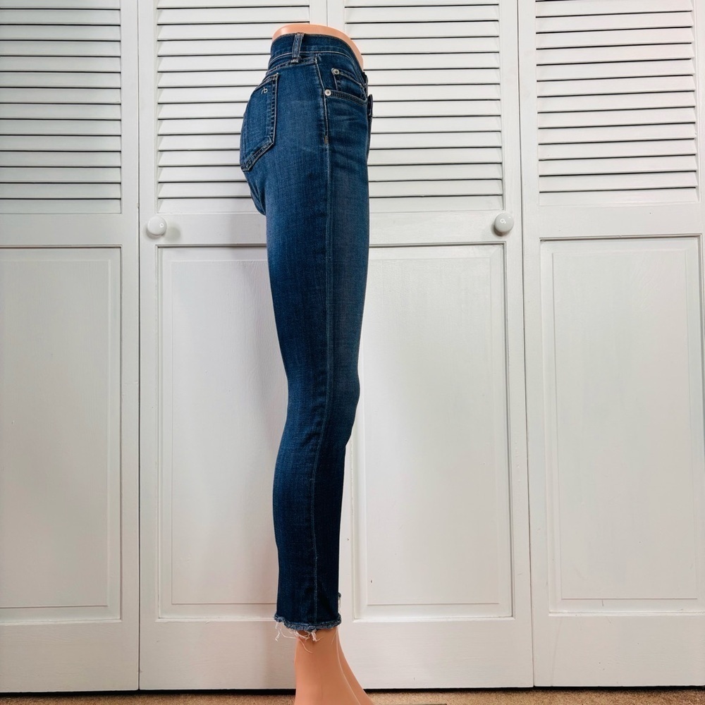 RAG & BONE Blue Capris Raw Hem Jeans Size 29 - Picture 2 of 9